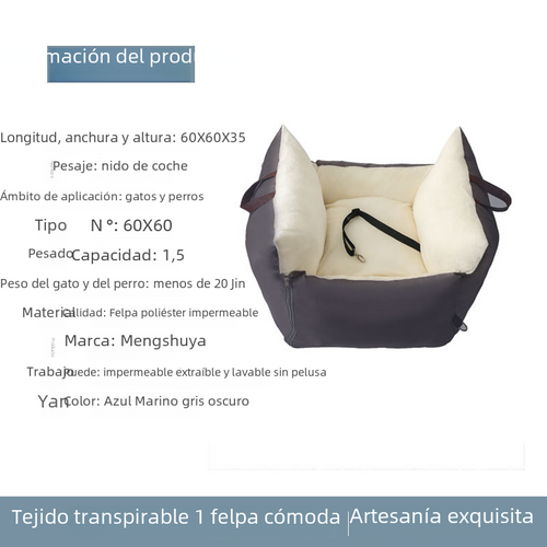Lit de Siège Auto Imperméable pour Chien
