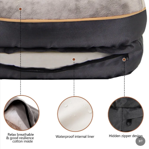 Niche Confort Bicolore pour Chien - Chaleur et Style