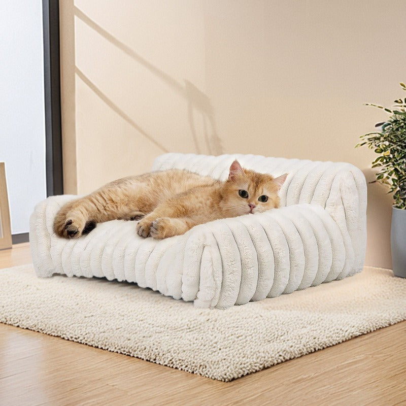 Lit d'Hiver Chaud pour Chiens Moyens et Grands et Maison de Chat