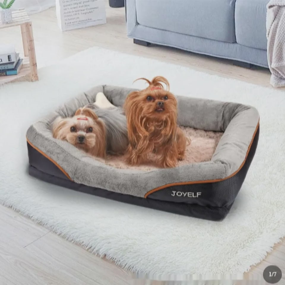 Niche Confort Bicolore pour Chien - Chaleur et Style